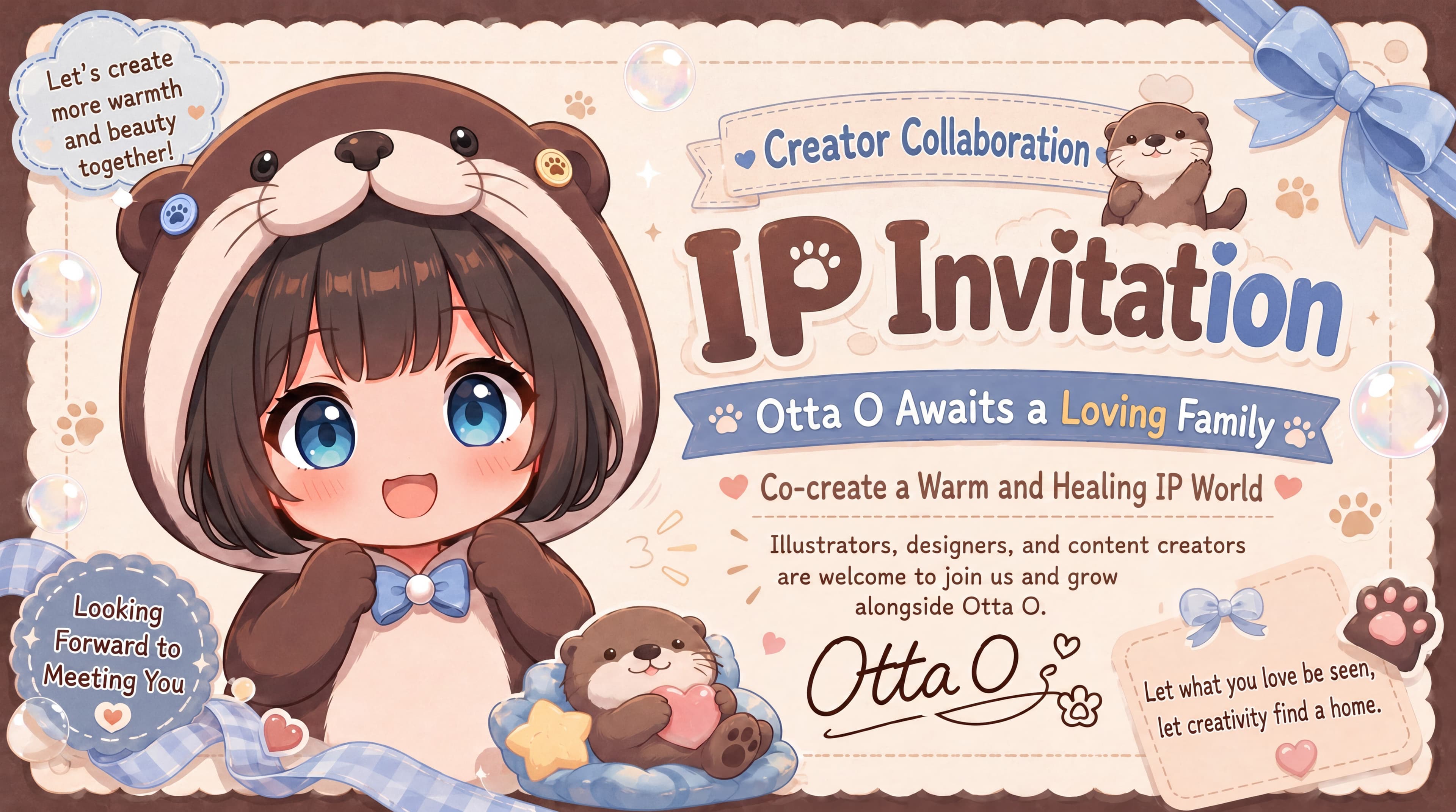 Otta O creator co-creation IP invitation poster.